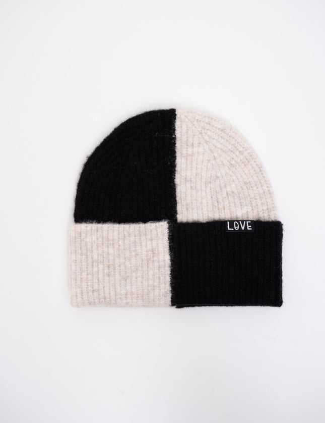 TILTIL Beanie Check Oatmeal Black - Things I Like Things I Love