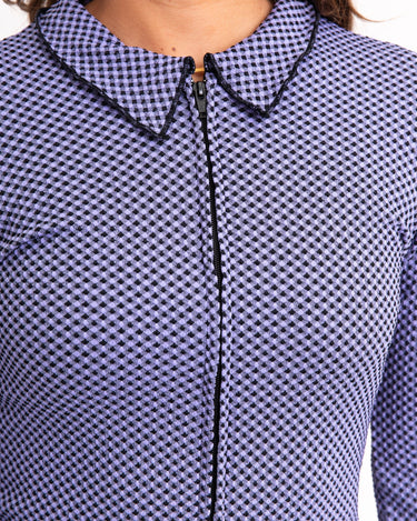 TILTIL Berry Polo Zip Purple Print - Things I Like Things I Love