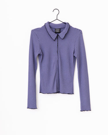 TILTIL Berry Polo Zip Purple Print - Things I Like Things I Love