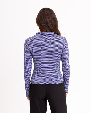 TILTIL Berry Polo Zip Purple Print - Things I Like Things I Love