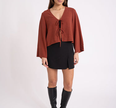 TILTIL Blaire Linen Blouse Rust - Things I Like Things I Love