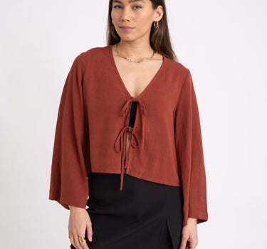 TILTIL Blaire Linen Blouse Rust - Things I Like Things I Love