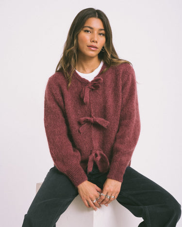 TILTIL Bowie Cardigan Burgundy One Size - Things I Like Things I Love