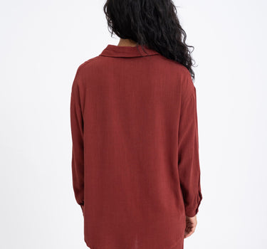 TILTIL Britt Blouse Linen Cherry Red - Things I Like Things I Love