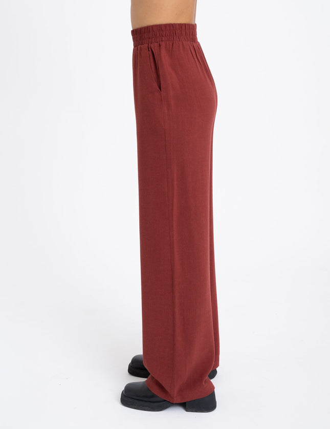 TILTIL Britt Pants Linen Melange Cherry Red - Things I Like Things I Love