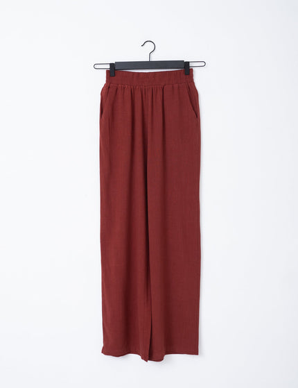 TILTIL Britt Pants Linen Melange Cherry Red - Things I Like Things I Love