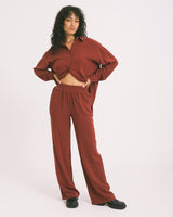 TILTIL Britt Pants Linen Melange Cherry Red