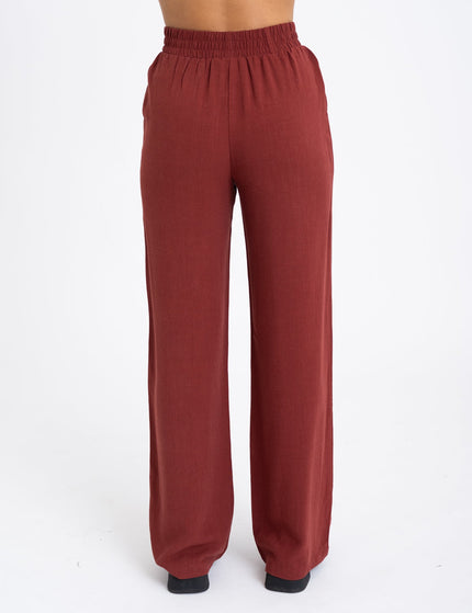 TILTIL Britt Pants Linen Melange Cherry Red - Things I Like Things I Love