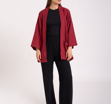 TILTIL Cat Kimono Burgundy Red - Things I Like Things I Love