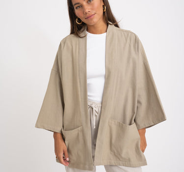 TILTIL Cat Kimono Taupe One Size - Things I Like Things I Love