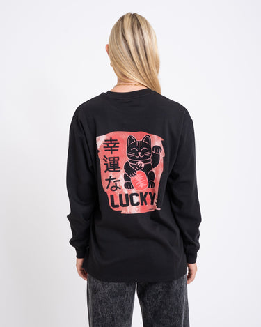 TILTIL Cat Longsleeve Black Red - Things I Like Things I Love