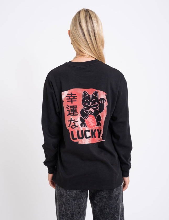 TILTIL Cat Longsleeve Black Red - Things I Like Things I Love