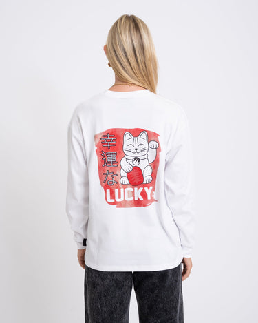 TILTIL Cat Longsleeve White Red - Things I Like Things I Love