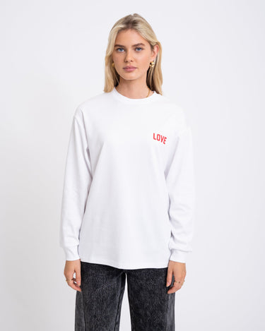 TILTIL Cat Longsleeve White Red - Things I Like Things I Love