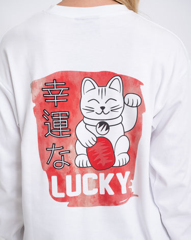 TILTIL Cat Longsleeve White Red - Things I Like Things I Love