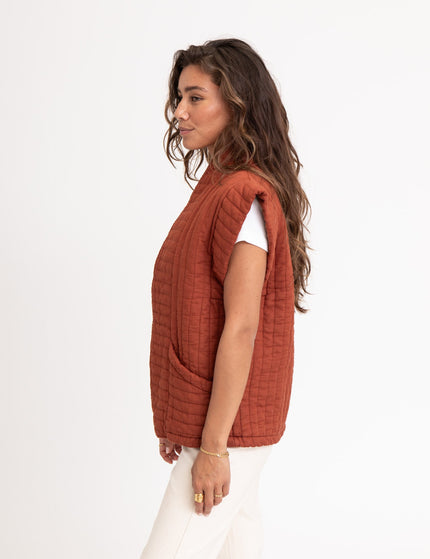 TILTIL Charley Gilet Dark Rust One Size - Things I Like Things I Love