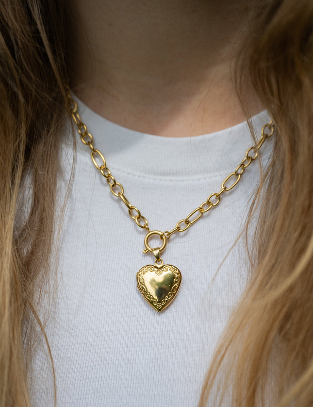 TILTIL Charm Goldplated Big Heart Locket - Things I Like Things I Love