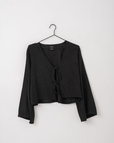 TILTIL Claire Linen Top Black - Things I Like Things I Love