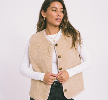 TILTIL Coco Gilet Teddy Beige - Things I Like Things I Love