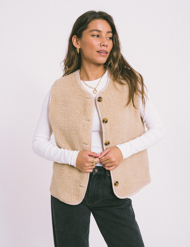 TILTIL Coco Gilet Teddy Beige - Things I Like Things I Love