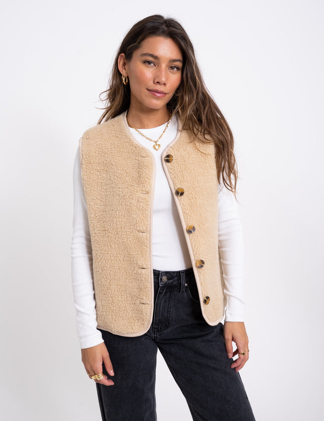 TILTIL Coco Gilet Teddy Beige - Things I Like Things I Love