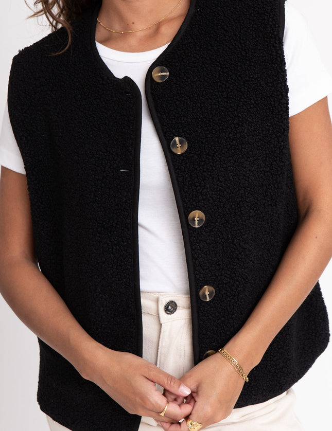 TILTIL Coco Gilet Teddy Black One Size - Things I Like Things I Love