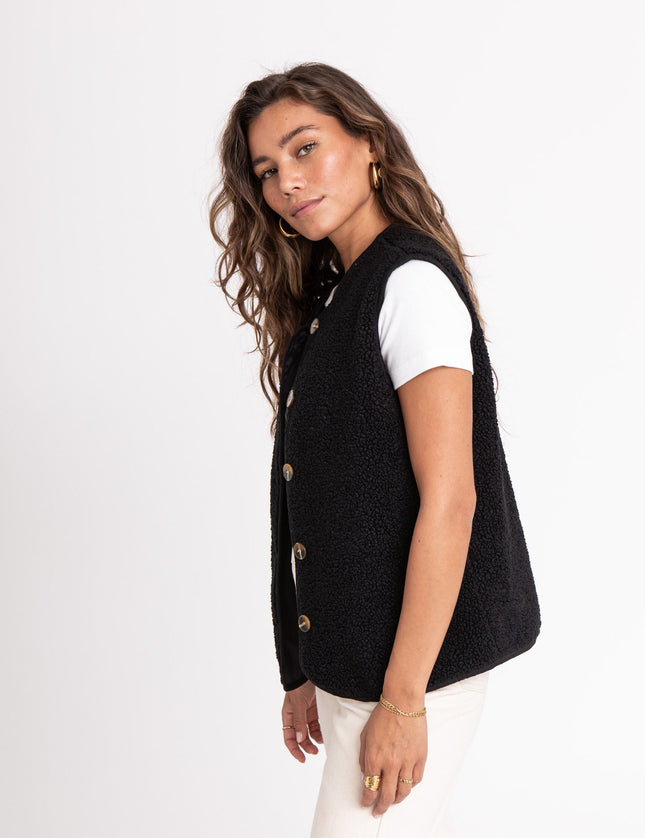 TILTIL Coco Gilet Teddy Black One Size - Things I Like Things I Love