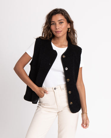 TILTIL Coco Gilet Teddy Black One Size - Things I Like Things I Love