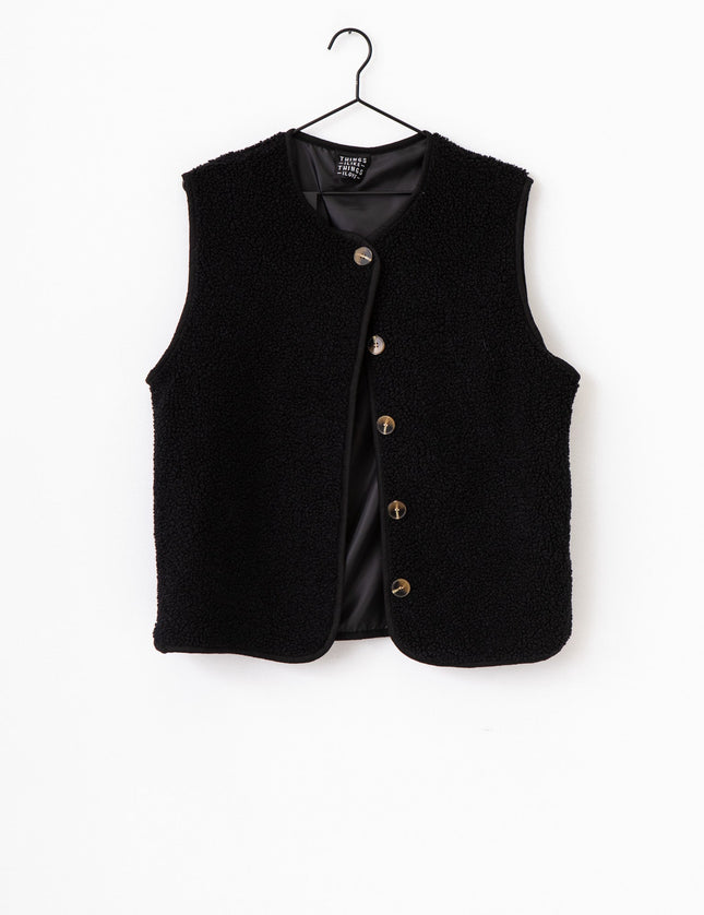 TILTIL Coco Gilet Teddy Black One Size - Things I Like Things I Love