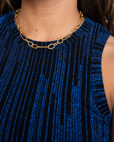 TILTIL Dani Top Stripe Glitter Cobalt - Things I Like Things I Love