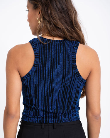 TILTIL Dani Top Stripe Glitter Cobalt - Things I Like Things I Love