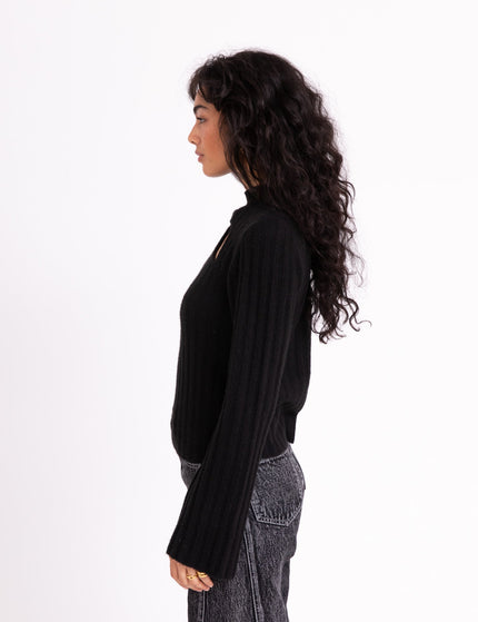 TILTIL Elis Sweater Cut Out Black - Things I Like Things I Love