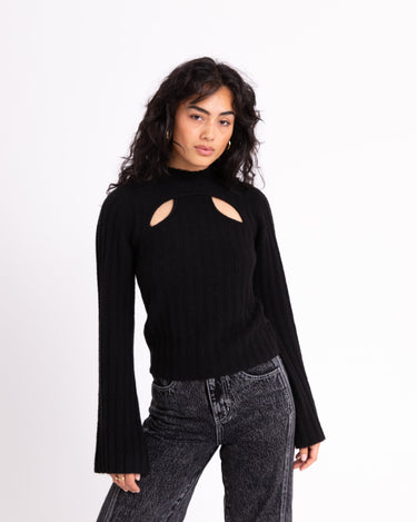 TILTIL Elis Sweater Cut Out Black - Things I Like Things I Love