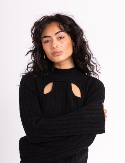 TILTIL Elis Sweater Cut Out Black - Things I Like Things I Love