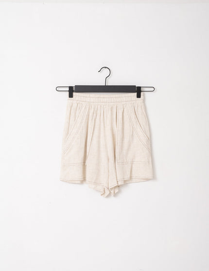 TILTIL Elli Short Linen Melange Beige Seam - Things I Like Things I Love