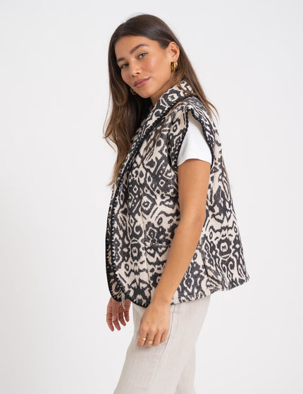 TILTIL Emi Gilet Black White Print One Size - Things I Like Things I Love