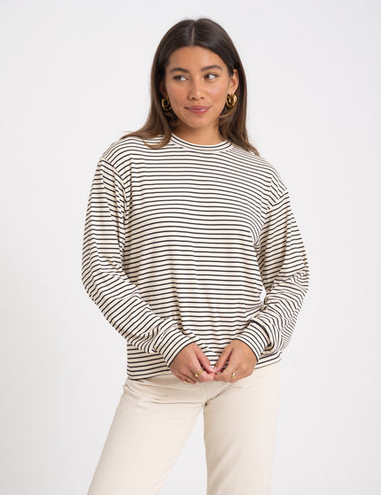 TILTIL Emma Longsleeve Off - white Black Stripe - Things I Like Things I Love