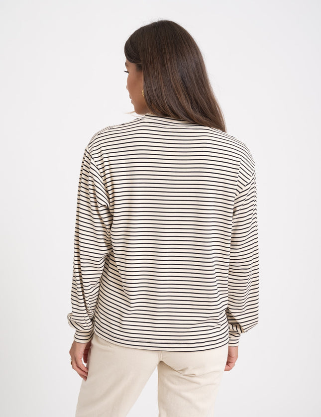 TILTIL Emma Longsleeve Off - white Black Stripe - Things I Like Things I Love