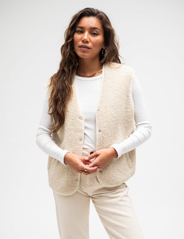 TILTIL Esmay Gilet Teddy Beige - Things I Like Things I Love