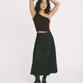 TILTIL Flowy Skirt Satin Black - Things I Like Things I Love