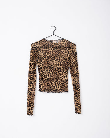 TILTIL Frannie Frill Mesh Leopard Brown - Things I Like Things I Love