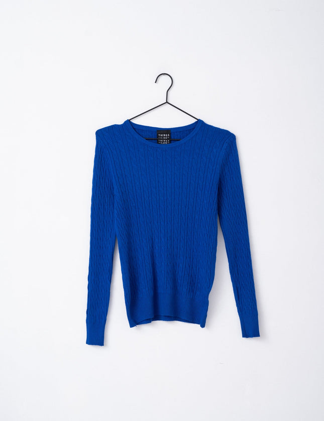 TILTIL Gaby Cable Knit Cobalt - Things I Like Things I Love