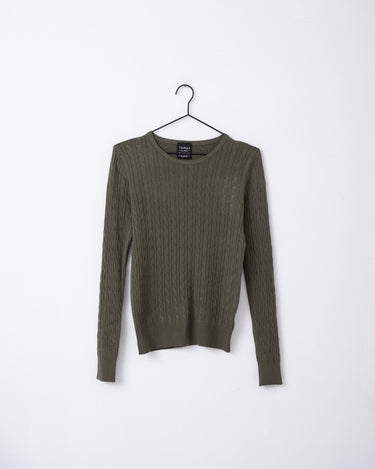 TILTIL Gaby Cable Knit Moss Green - Things I Like Things I Love