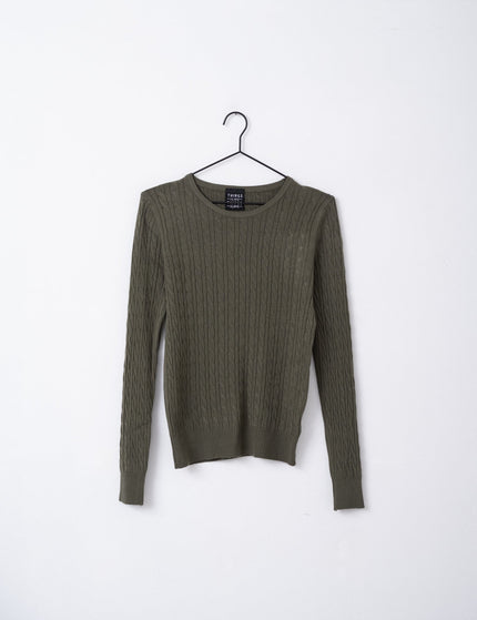 TILTIL Gaby Cable Knit Moss Green - Things I Like Things I Love