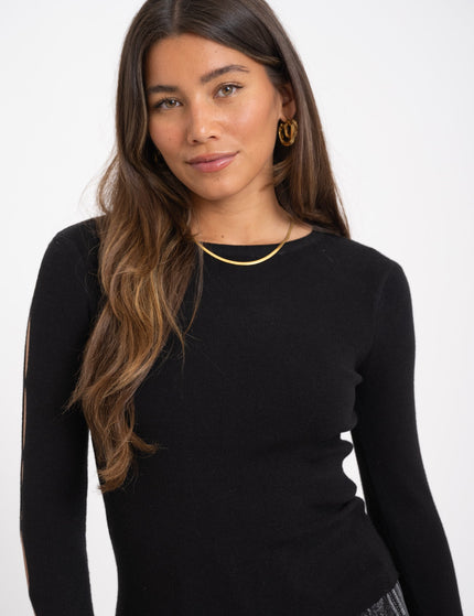 TILTIL Georgina Knit Detailed Sleeve Black - Things I Like Things I Love