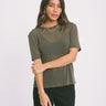 TILTIL Glittery Mesh Top Olive Green - Things I Like Things I Love