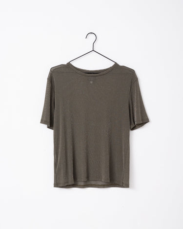 TILTIL Glittery Mesh Top Olive Green - Things I Like Things I Love