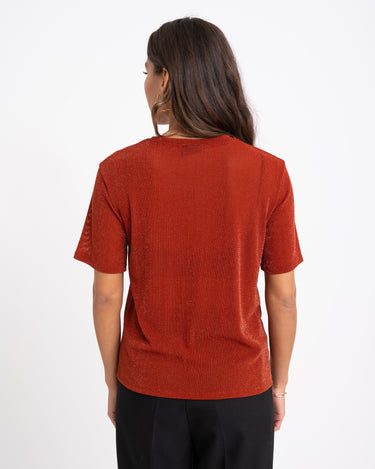 TILTIL Glittery Mesh Top Rust - Things I Like Things I Love