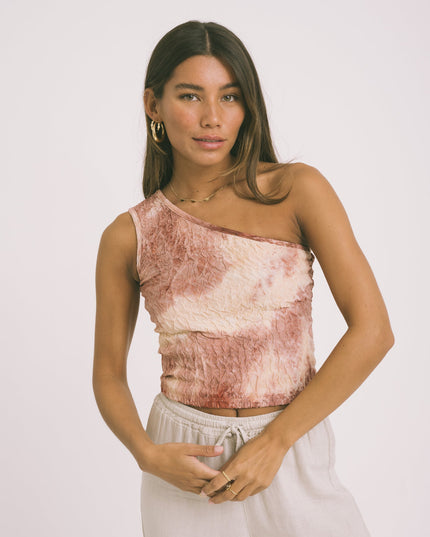 TILTIL Hailey Mesh Blush One Shoulder - Things I Like Things I Love