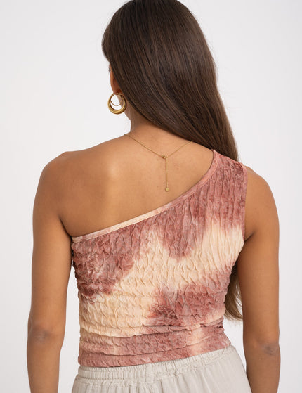 TILTIL Hailey Mesh Blush One Shoulder - Things I Like Things I Love